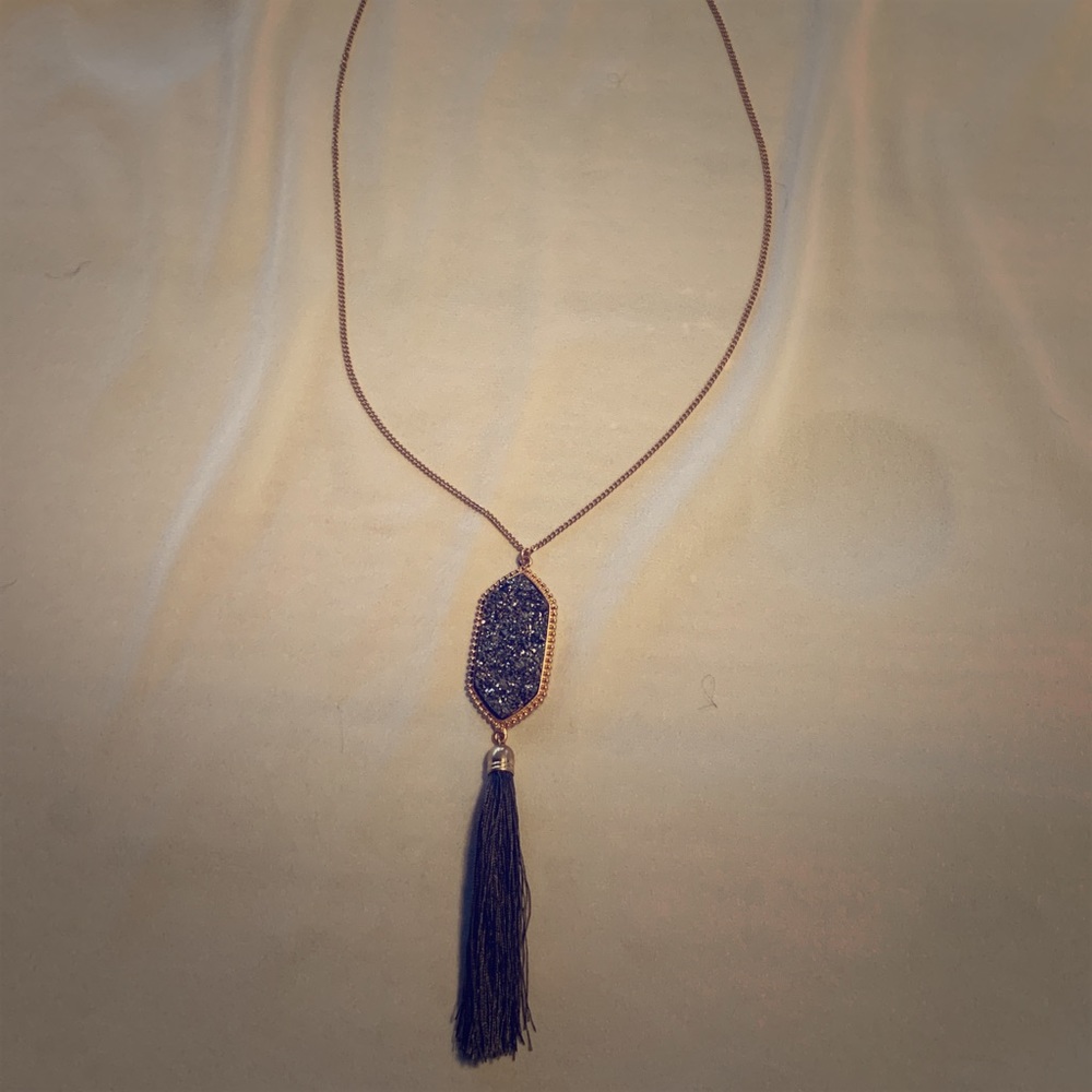 Wildflower charm/tassel necklace